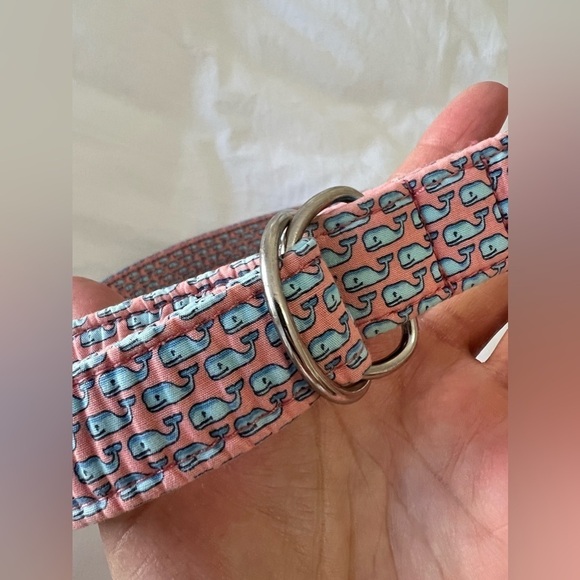 VINEYARD VINES SHEP & IAN WHALE LINED D-RING BELT Childs SZ Large - Picture 2 of 7